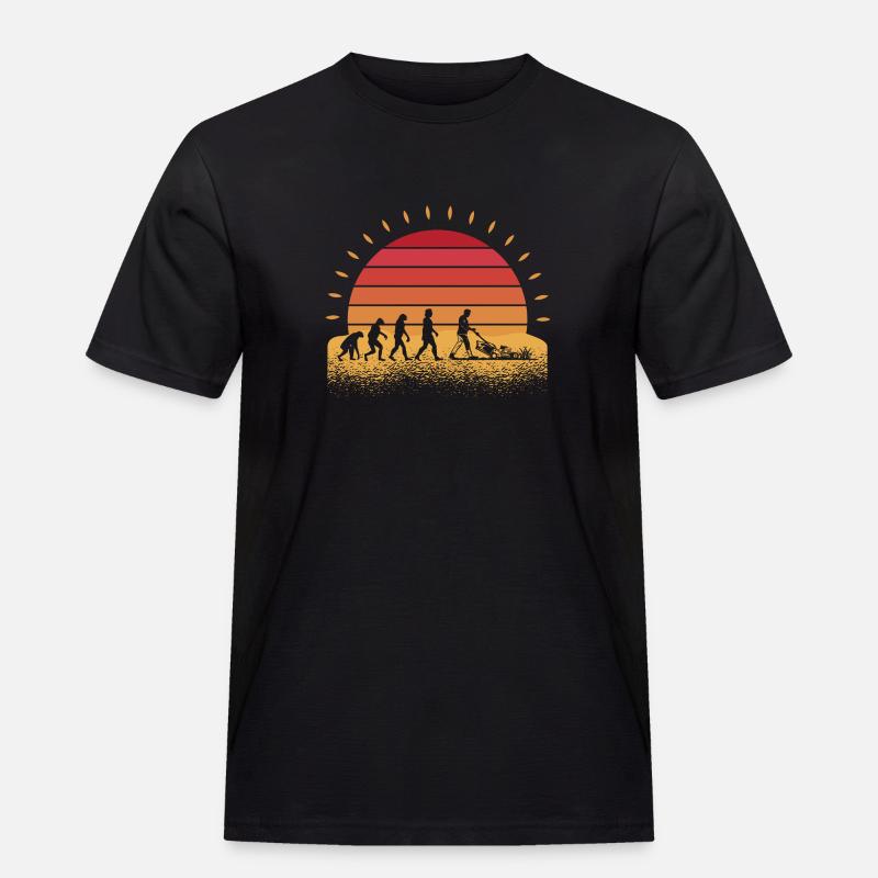 Gartenarbeit Garten Gärtner Evolution Hobbygärtner - Männer Workwear T-Shirt - Schwarz