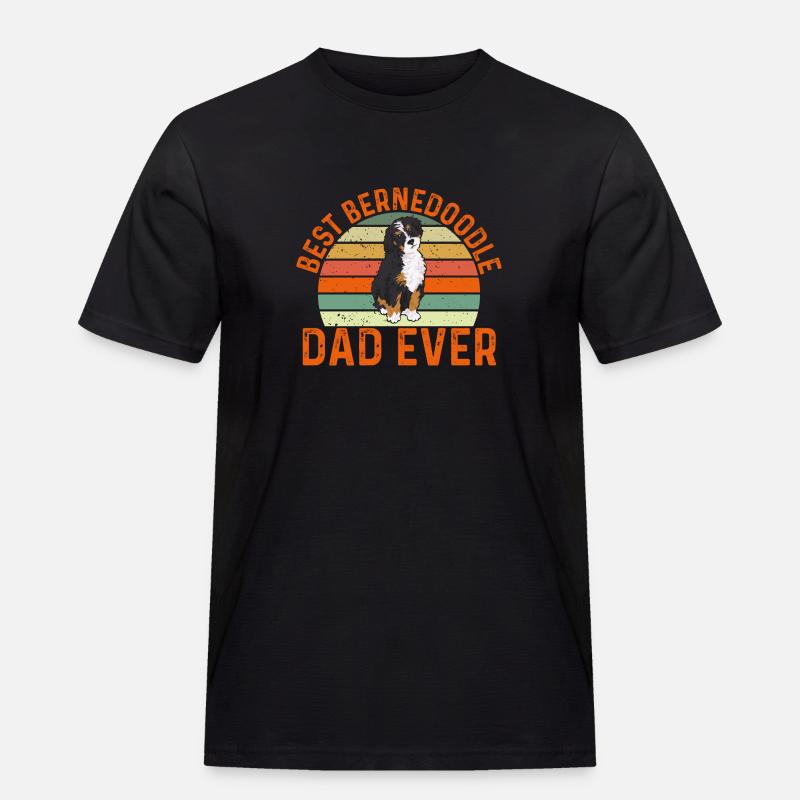 Bernedoodle Hund - Männer Workwear T-Shirt - Schwarz