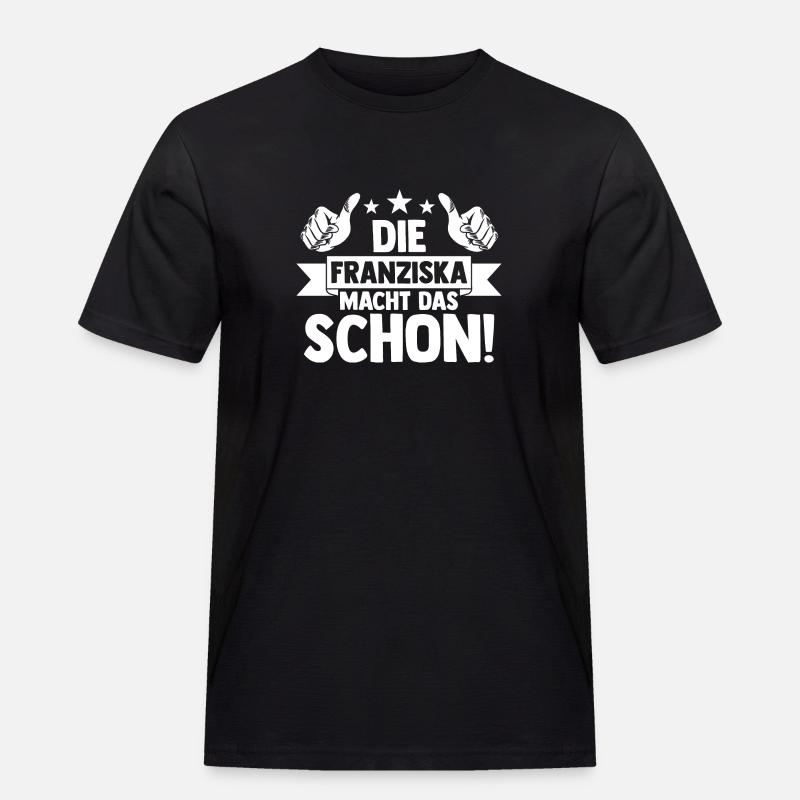 Franziska - Männer Workwear T-Shirt - Schwarz