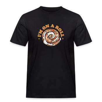 Cinnamon roll - Men's Workwear T-Shirt - black - Front - AI Model Male 178 light (178cm)