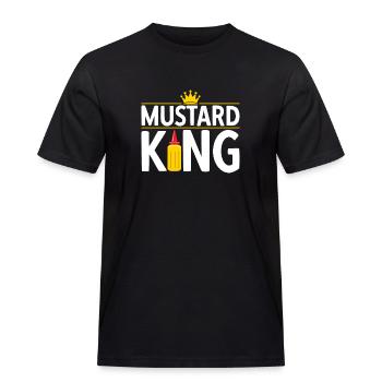Senf Mustard - Männer Workwear T-Shirt - Schwarz - Vorne - AI Model Male 178 light (178cm)