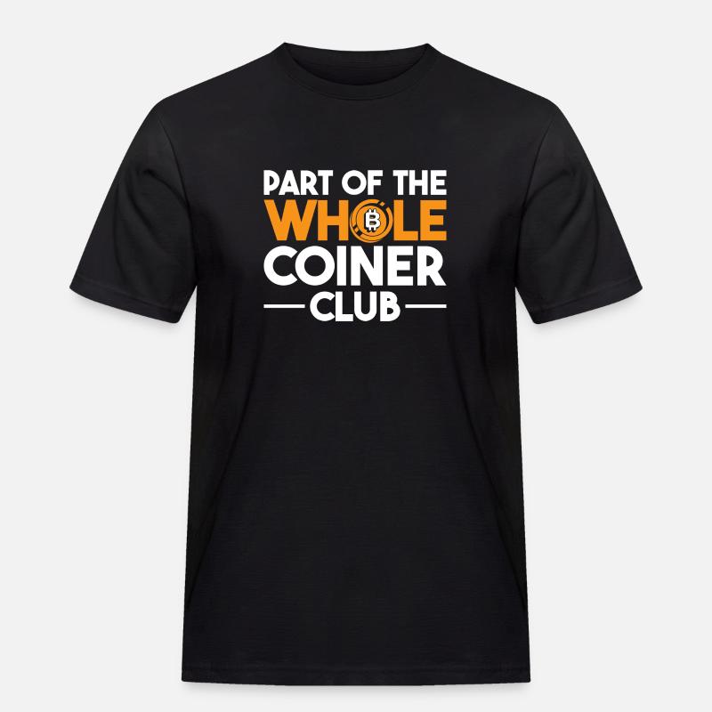 Bitcoin Cryptocurrency BTC Crypto Trader - Men's Workwear T-Shirt - black