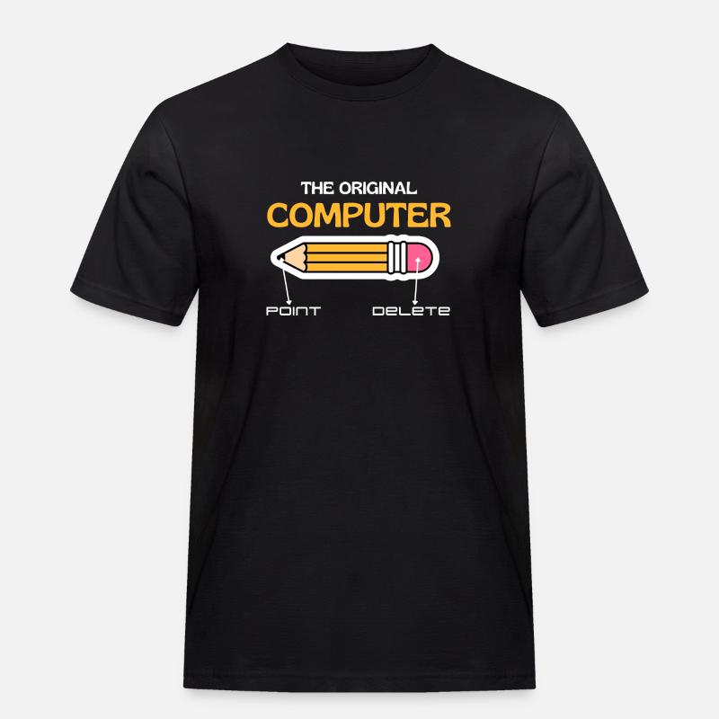 Der ursprüngliche Computer, Retro-Computerliebhaber - Männer Workwear T-Shirt - Schwarz
