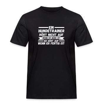 Hundetraining Hund Hundeschule Hundetrainer - Männer Workwear T-Shirt - Schwarz - Vorne - AI Model Male 178 light (178cm)