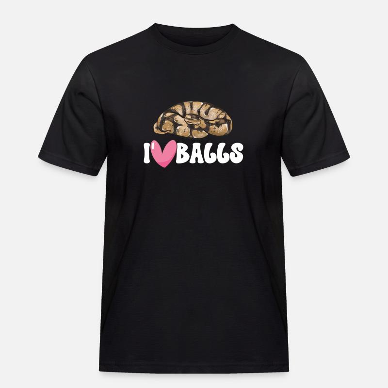 Ball Python Snake King Python - Men's Workwear T-Shirt - black