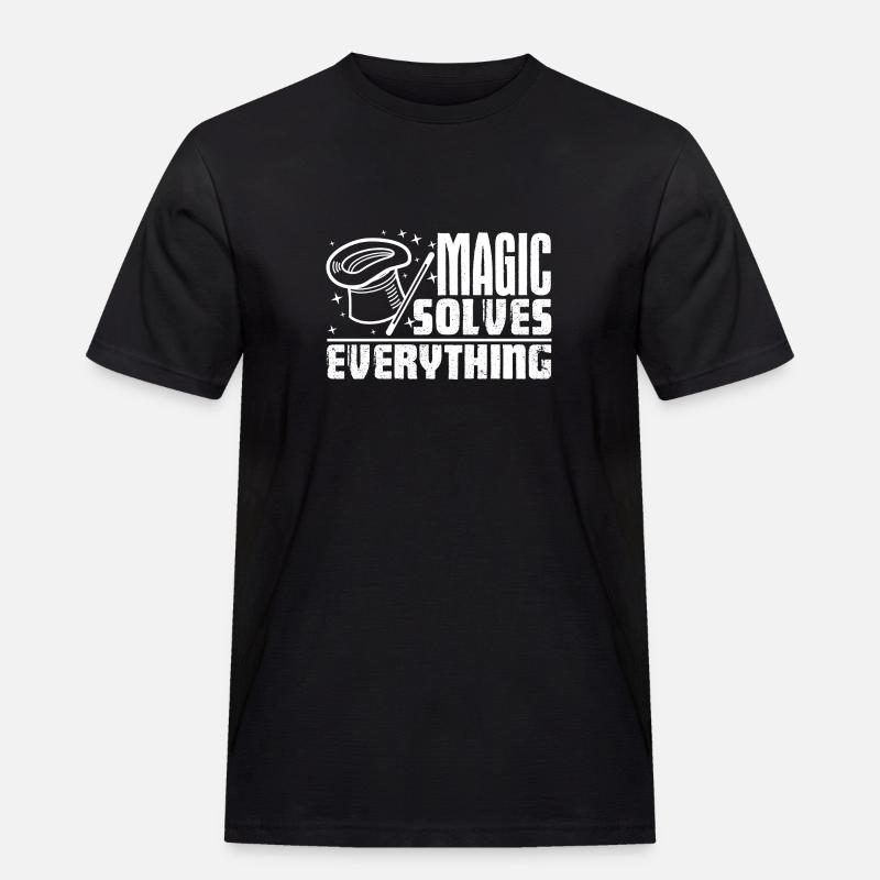 Magician Magic Solves Everything - Men's Workwear T-Shirt - black