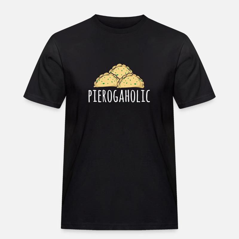 Polnisches Essen Pierogi - Männer Workwear T-Shirt - Schwarz