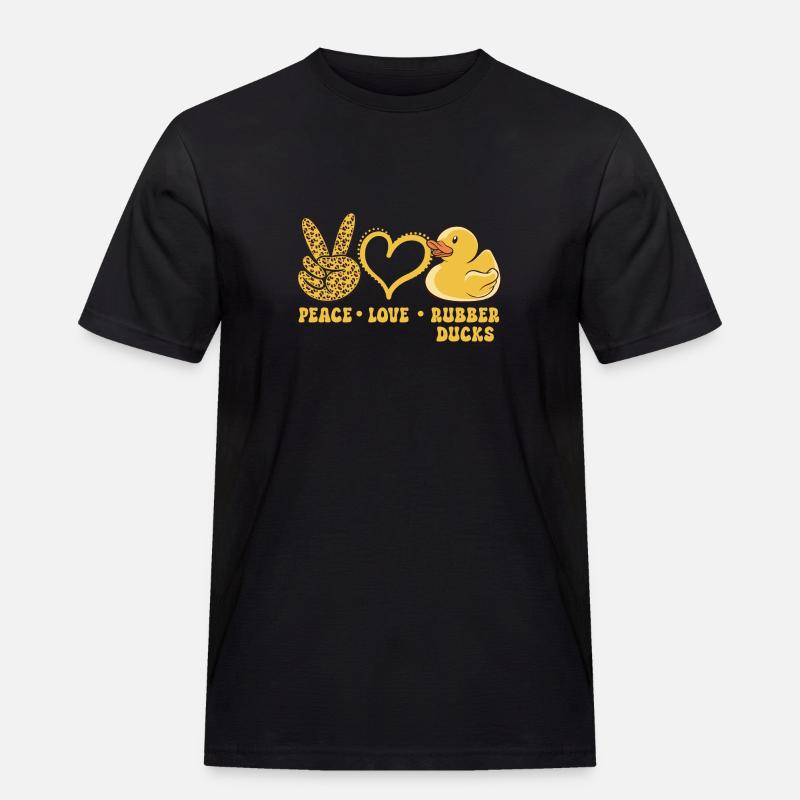 Quietscheentchen Quietscheente Gummiente - Männer Workwear T-Shirt - Schwarz