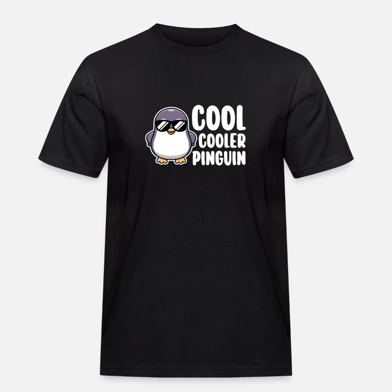 Pinguin - Männer Workwear T-Shirt - Schwarz