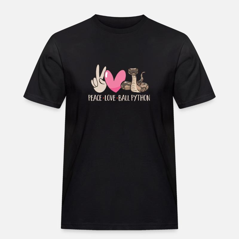 Ball Python Schlange Königspython - Männer Workwear T-Shirt - Schwarz