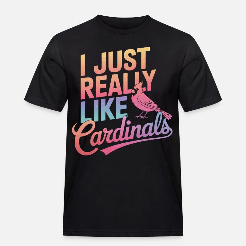 Kardinal Rotkardinal Vogel Roter Kardinal - Männer Workwear T-Shirt - Schwarz