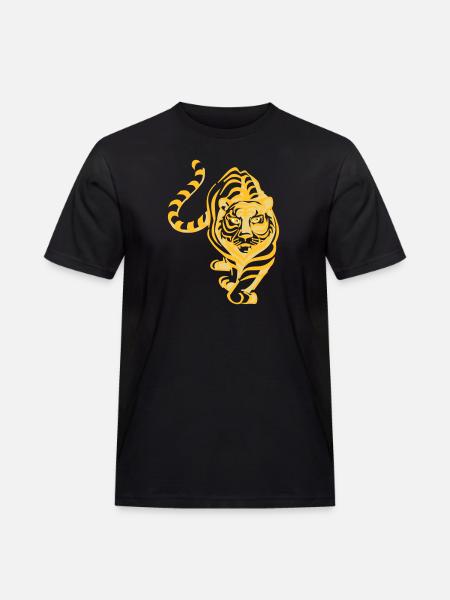 Tiger (3c) - Men's Workwear T-Shirt - black