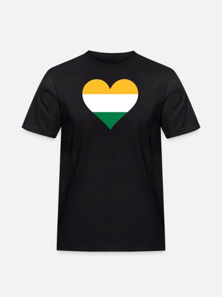 A heart for India - Men's Workwear T-Shirt - black