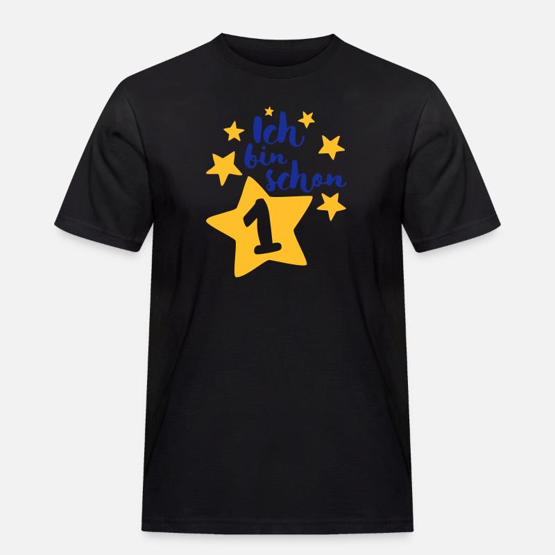 Ich bin schon Eins! - Männer Workwear T-Shirt - Schwarz