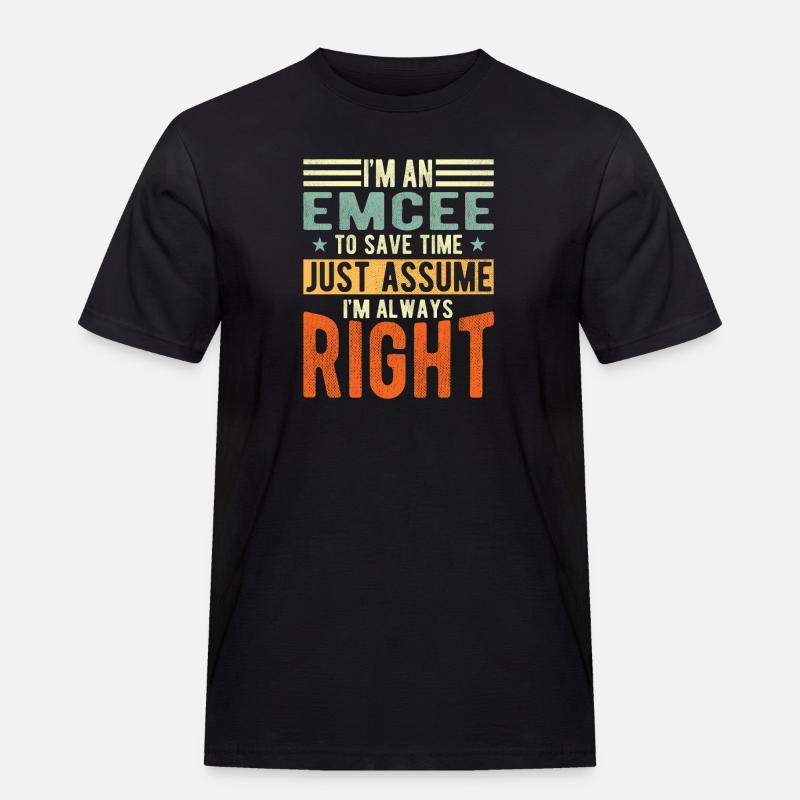 Moderator - Männer Workwear T-Shirt - Schwarz