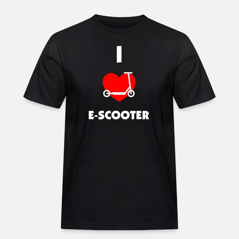 E-Scooter E-Roller Scooter - Männer Workwear T-Shirt - Schwarz