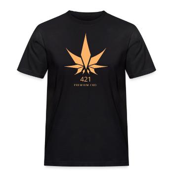 421 Brandshirt Cali Haze - Männer Workwear T-Shirt - Schwarz - Vorne - AI Model Male 178 light (178cm)