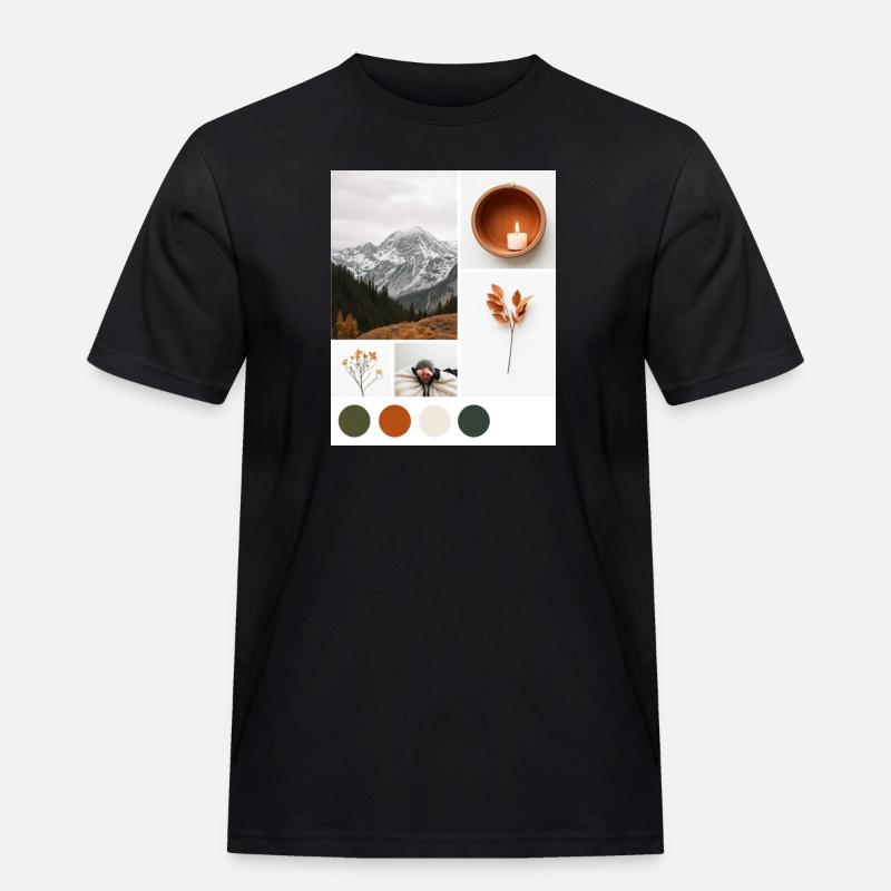 Ruhepause. - Männer Workwear T-Shirt - Schwarz