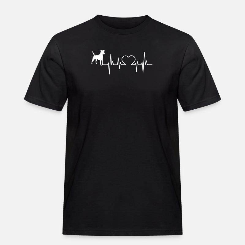 Glatthaar-Foxterrier Geschenk Shirt - Männer Workwear T-Shirt - Schwarz