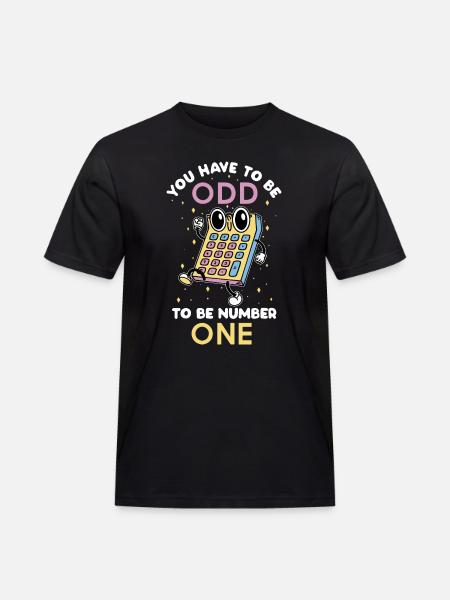 Du måste vara udda för att vara matematik nummer ett - Arbets-T-shirt herr - svart