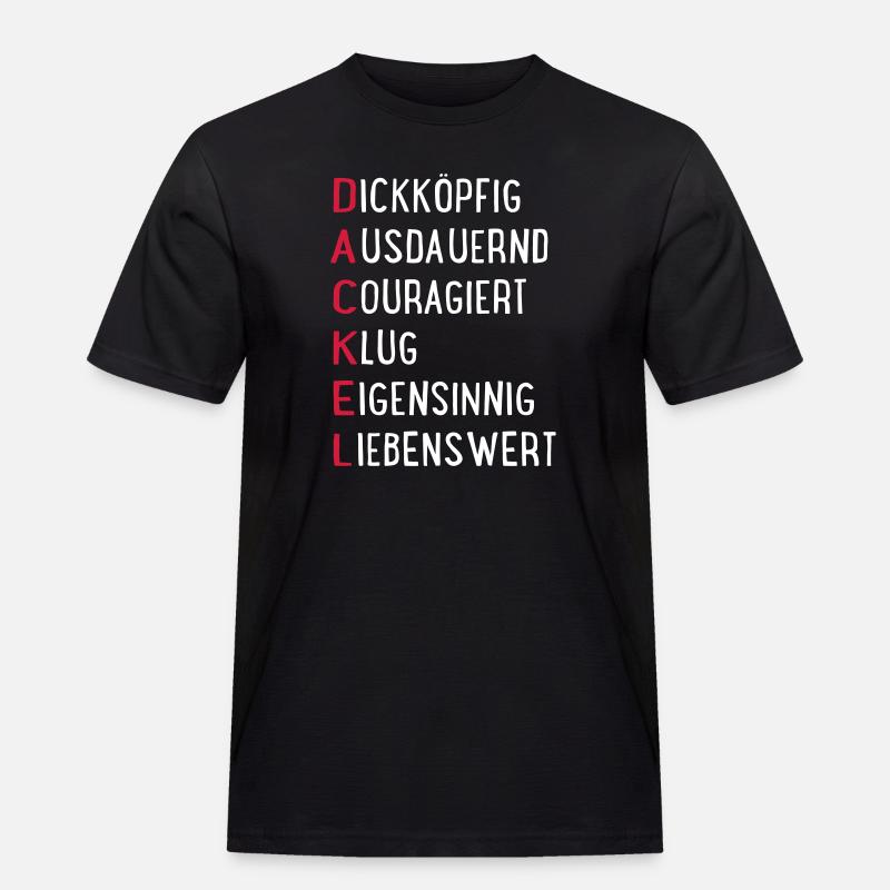 Dackel - Männer Workwear T-Shirt - Schwarz