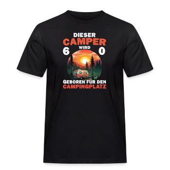 60 Geburtstag Camping Campen Wohnmobil Spruch - Männer Workwear T-Shirt - Schwarz - Vorne - AI Model Male 178 light (178cm)