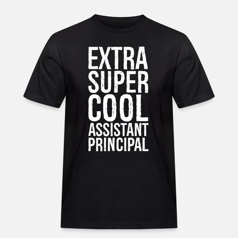 extra super cool assistant principal - Männer Workwear T-Shirt - Schwarz