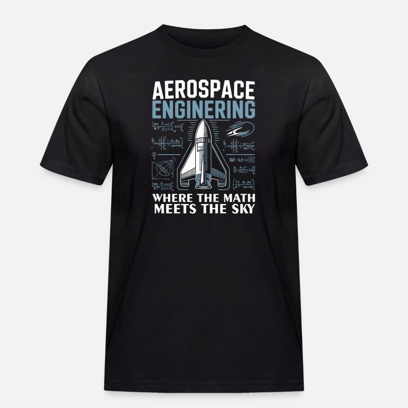 Aerospace Engineering Math Humor Design - Men's Workwear T-Shirt - black