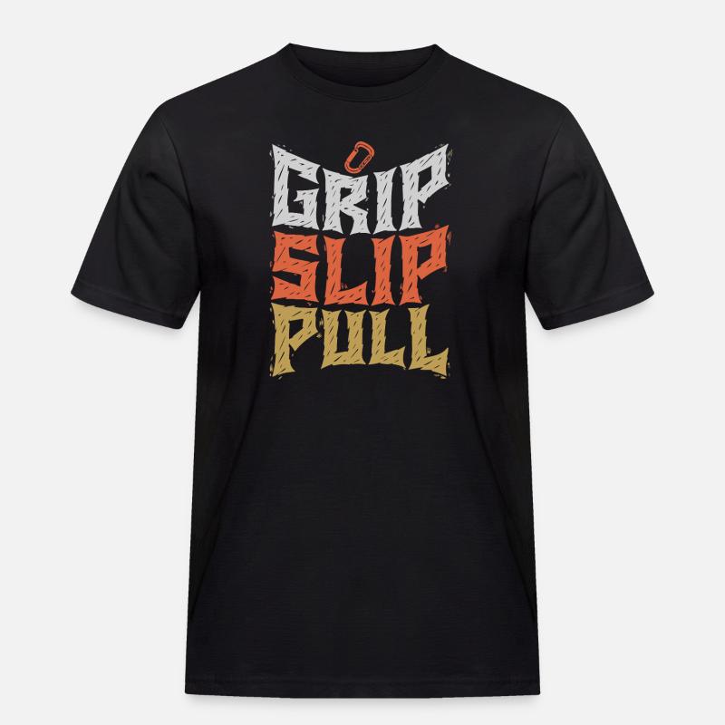 Grip Slip Pull Graphic Tee - Männer Workwear T-Shirt - Schwarz