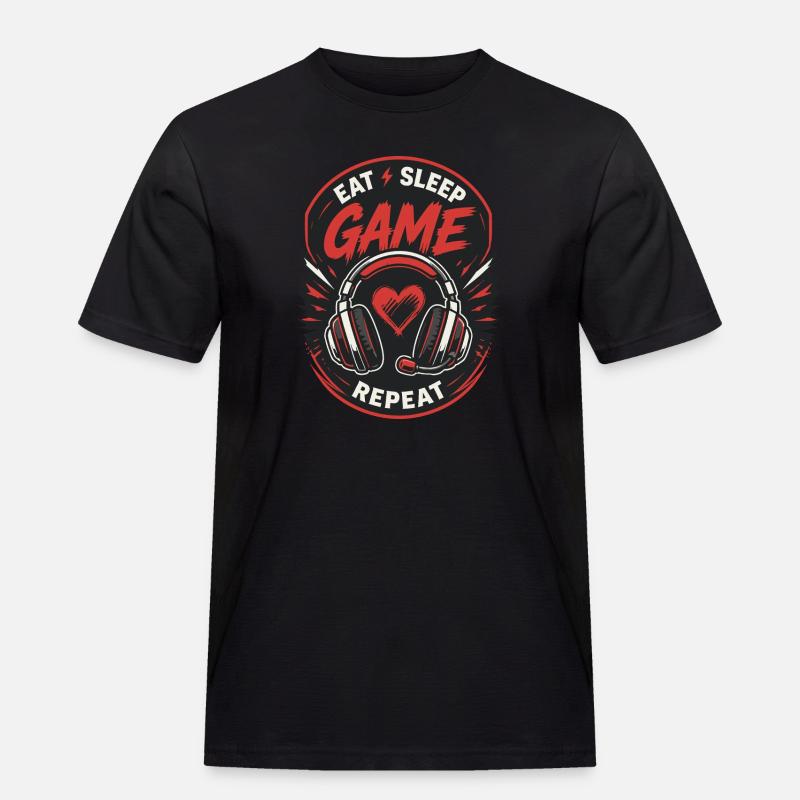 Gaming Lover Controller Design - Männer Workwear T-Shirt - Schwarz