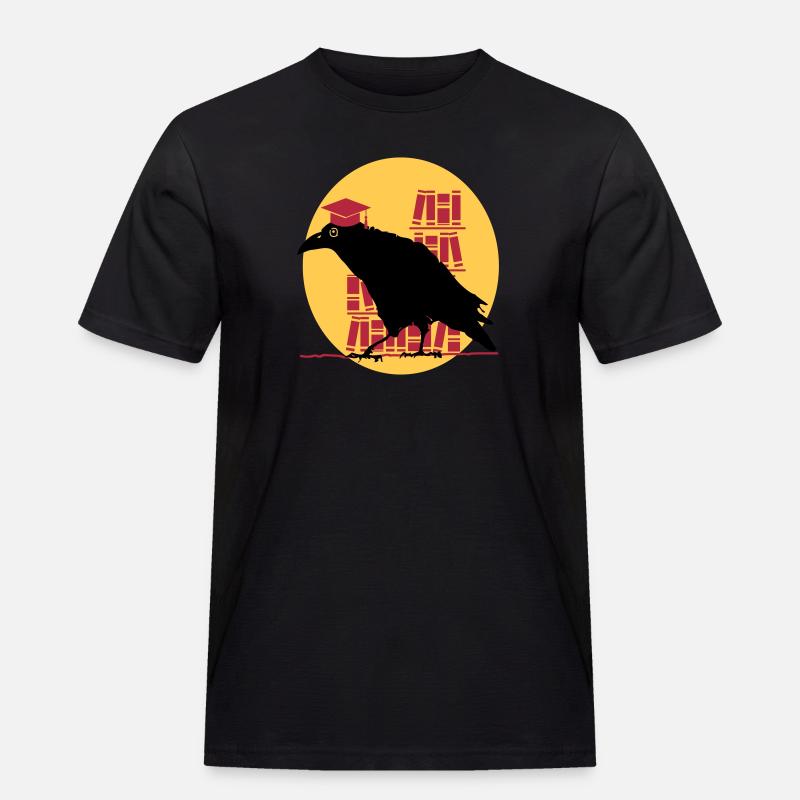 Dr. Crow - Männer Workwear T-Shirt - Schwarz
