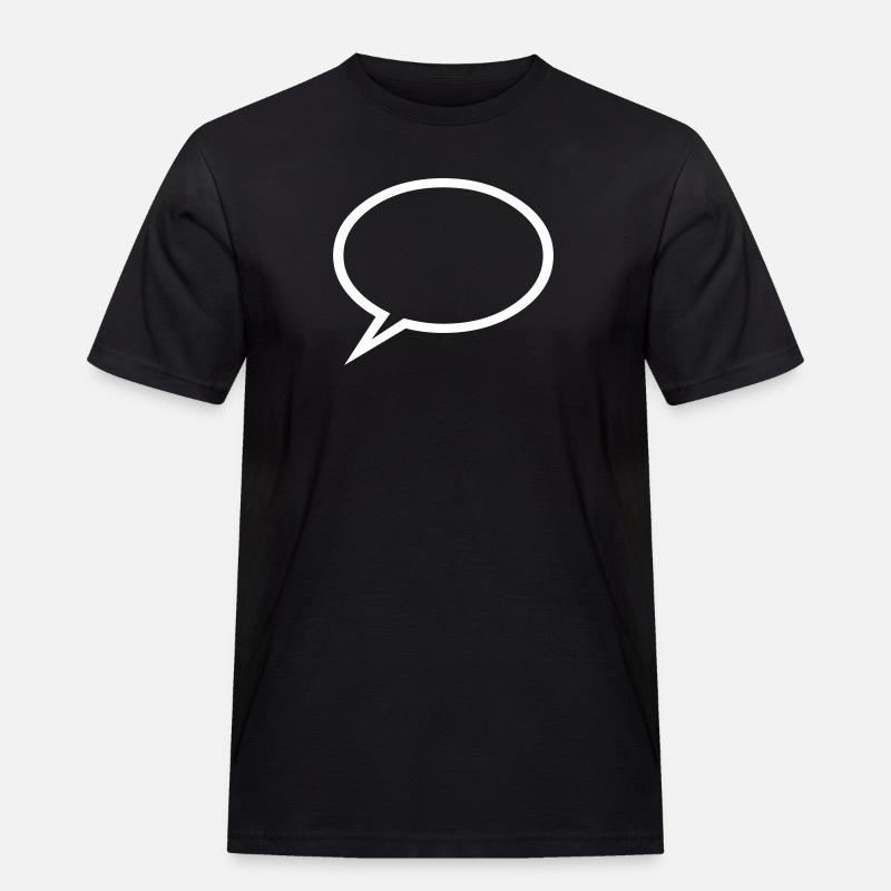 Sprechblase - Männer Workwear T-Shirt - Schwarz