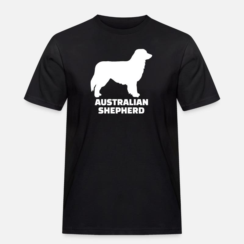 Australian Shepherd - Männer Workwear T-Shirt - Schwarz