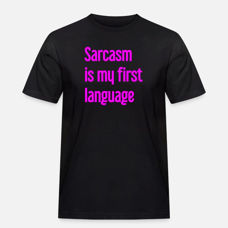 Sarkasmus-Profi - Männer Workwear T-Shirt - Schwarz