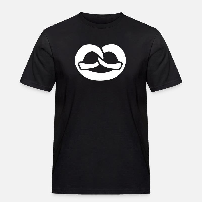 Brezel 4 - Männer Workwear T-Shirt - Schwarz