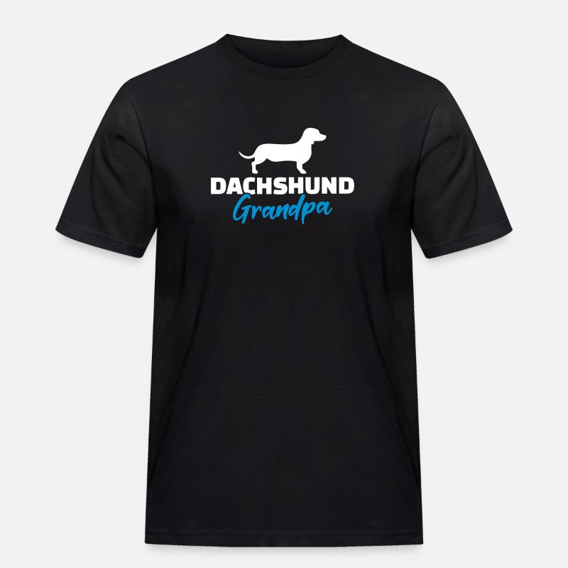 Dackel - Männer Workwear T-Shirt - Schwarz