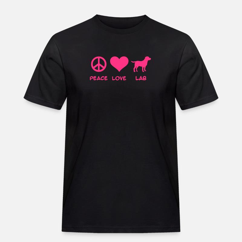 Labrador - Männer Workwear T-Shirt - Schwarz