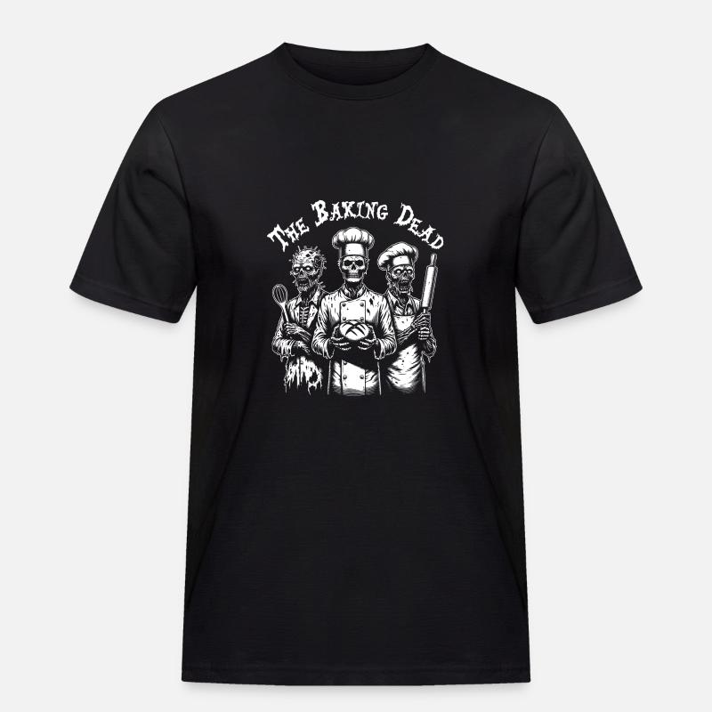 Baking Dead - backende Zombies - Männer Workwear T-Shirt - Schwarz