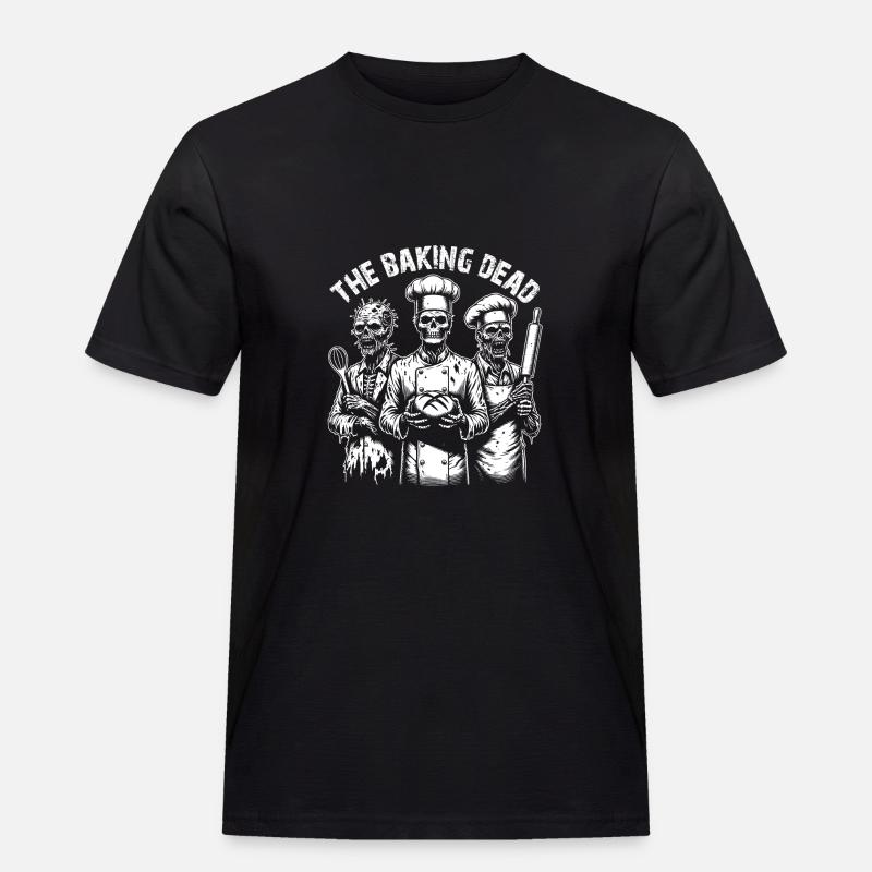 Baking Dead - backende Zombies - Männer Workwear T-Shirt - Schwarz