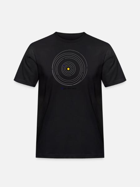 Sonnensystem - Männer Workwear T-Shirt - Schwarz