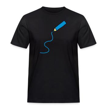 easy_drawing_3c - T-shirt Workwear homme - noir - Devant - AI Model Male 178 light (178cm)