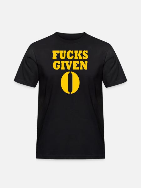 Zero fucks given - Men's Workwear T-Shirt - black