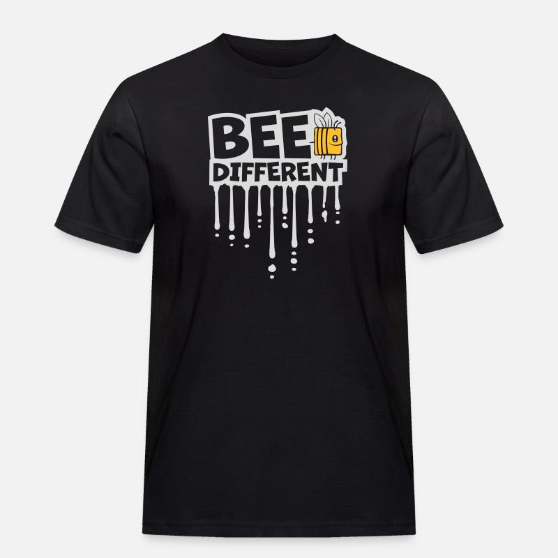 bee different Spruch Zitat - Männer Workwear T-Shirt - Schwarz