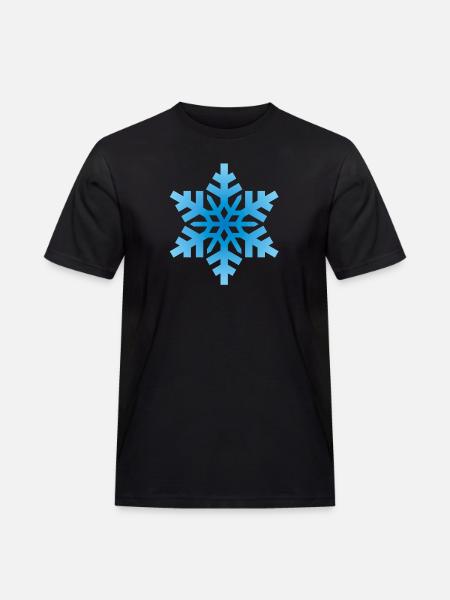 Light blue snowflake - Men's Workwear T-Shirt - black