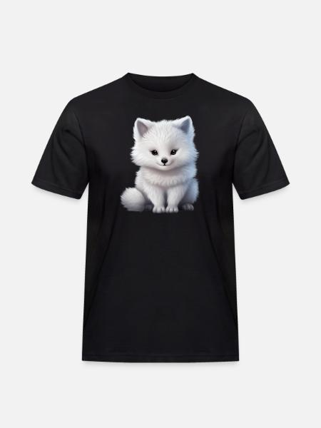 Fjellrev skog dyr naturrev - Workwear T-Shirt for menn - svart