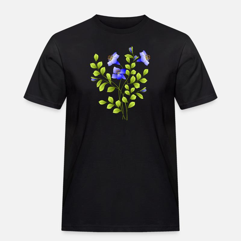 Blomster - Workwear T-Shirt for menn - svart