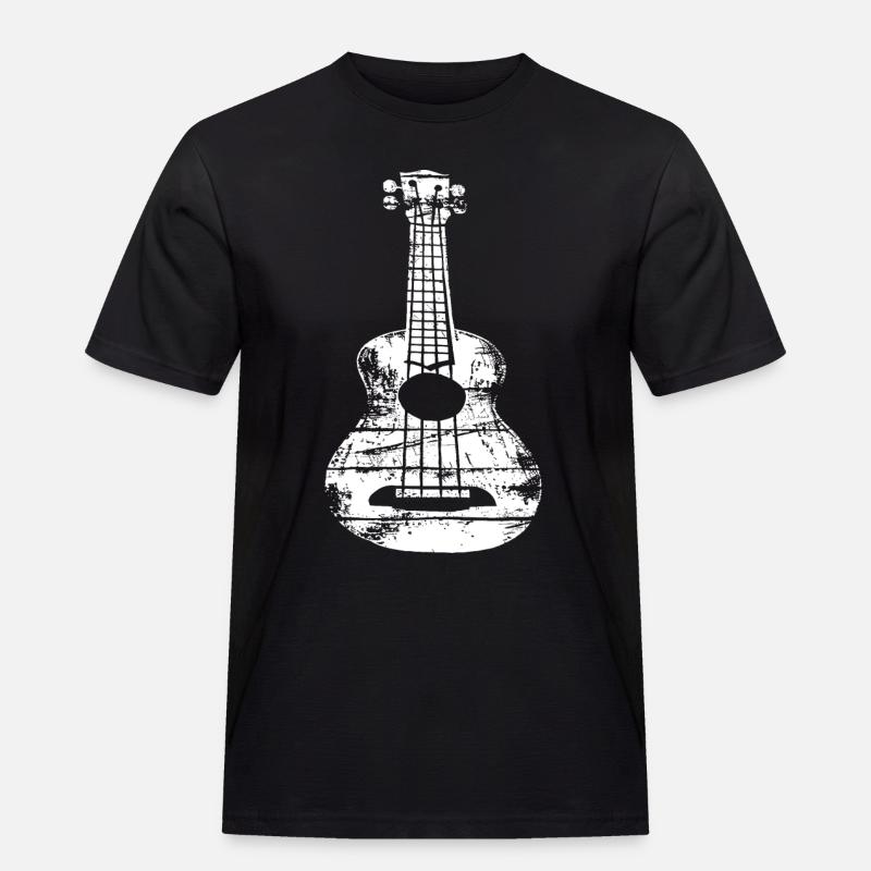 Ukulele Skizze - Männer Workwear T-Shirt - Schwarz