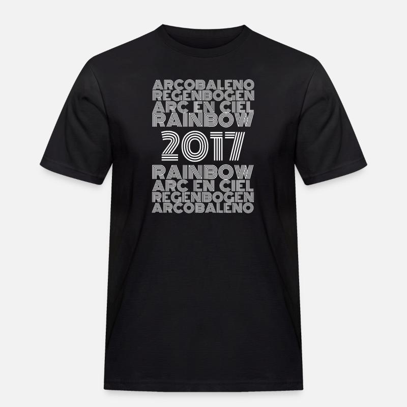Regenbogen 2017 - Männer Workwear T-Shirt - Schwarz