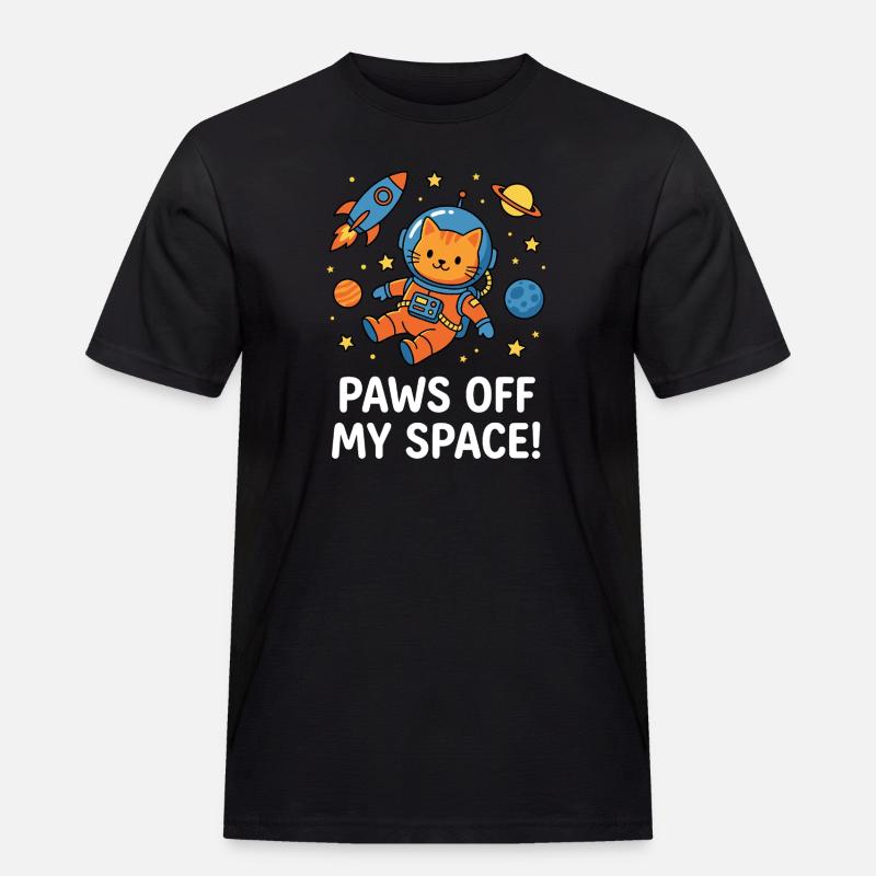 Paws Off My Space! - Männer Workwear T-Shirt - Schwarz