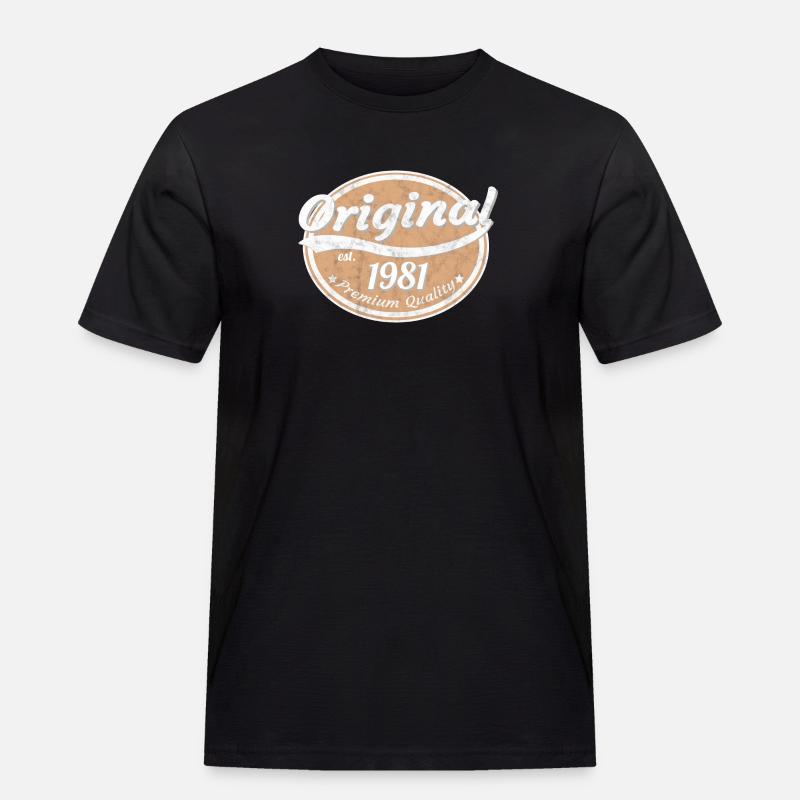 1981 - Männer Workwear T-Shirt - Schwarz